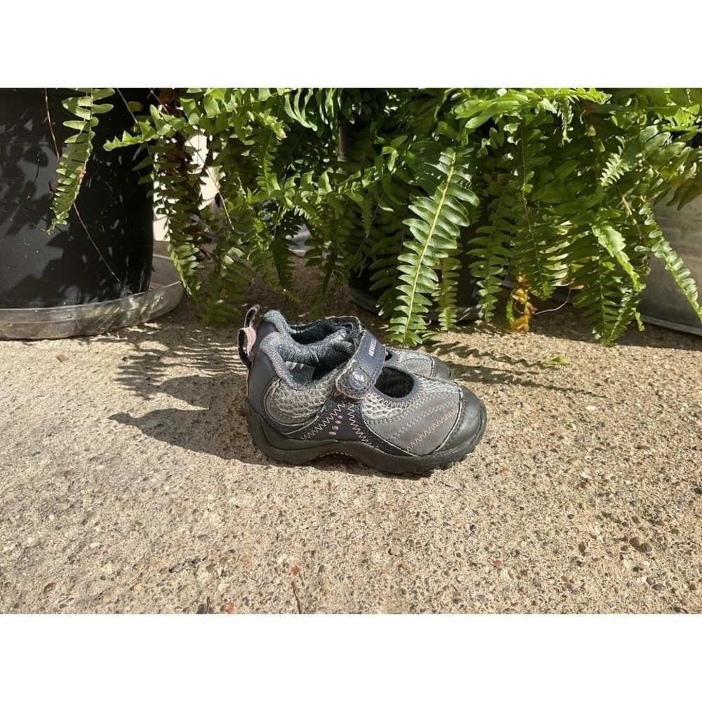 Merrell Kids Little Girls Toddler 5 Synthetic Mary Jane Shoes Pink‎ Gray Comfort